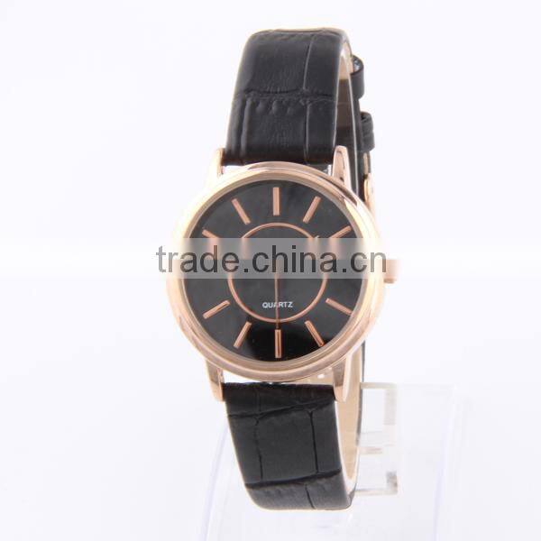 Stylish OEM ladies wrist watches with leather band