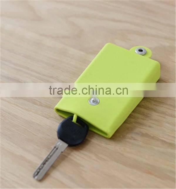 Dongguan high quality fashionable colorful silicone wallet/purse for keys