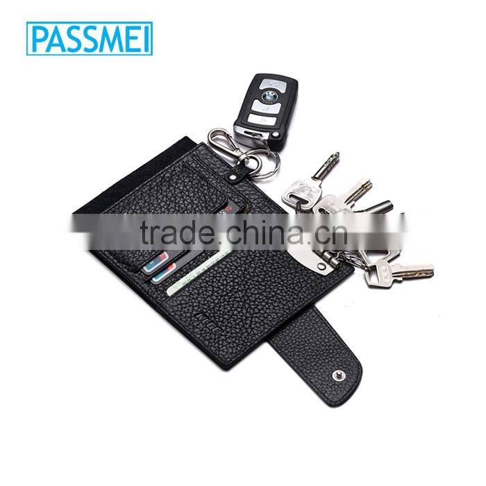MOQ 1 PCS Genuine leather key wallet