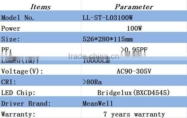 hot selling Easy install Bridgelux chip smd IP65 100w led road light