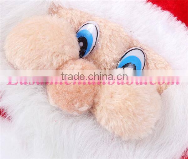 Santa claus hat,luxury christmas plush santa hat,flannelette santa hat