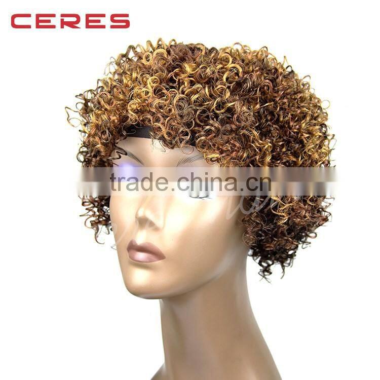 Hot sales top quality brazilian afro kinky curly human hair lace front wig on sale