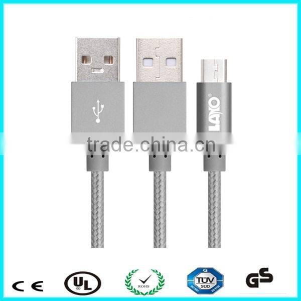 1.8m rose golden micro usb cable for Android mobile