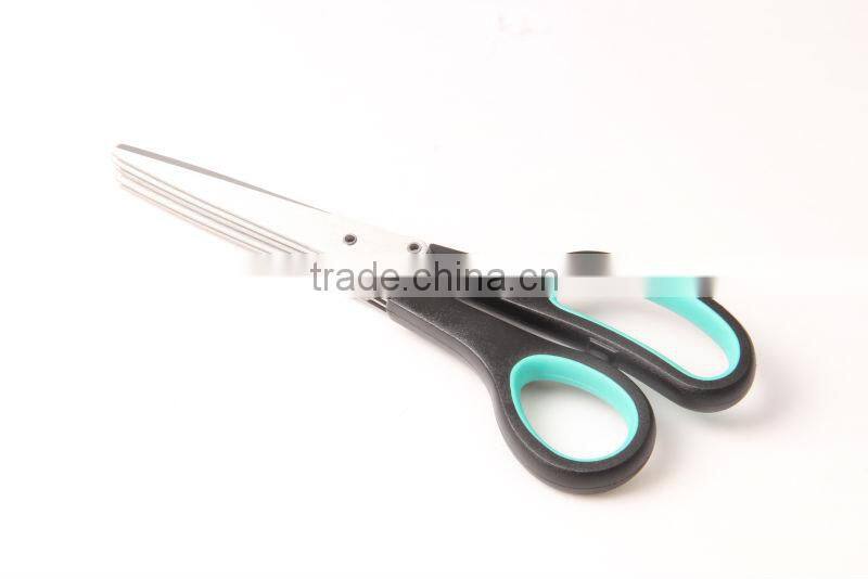 multi blade soft grip onion kitchen scissors