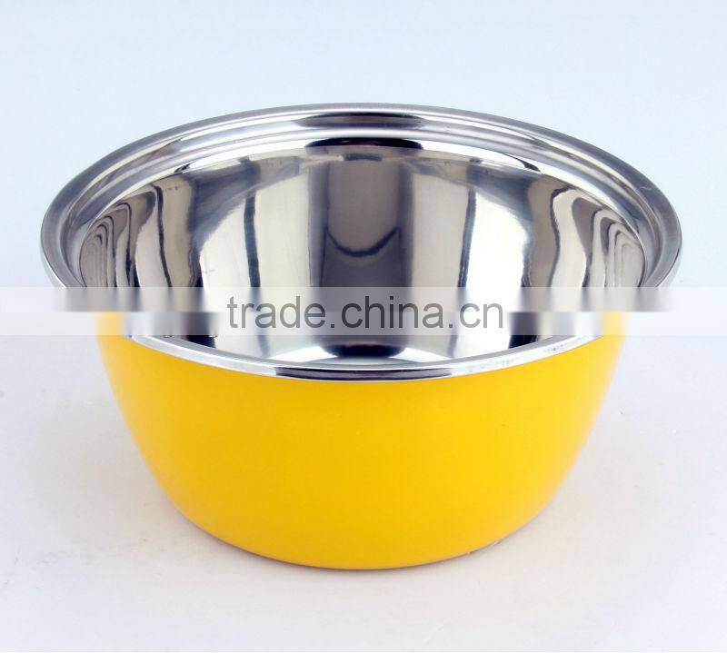 3 Pcs Stainles Steel Colorful Mixing Bowl with Glass Lid