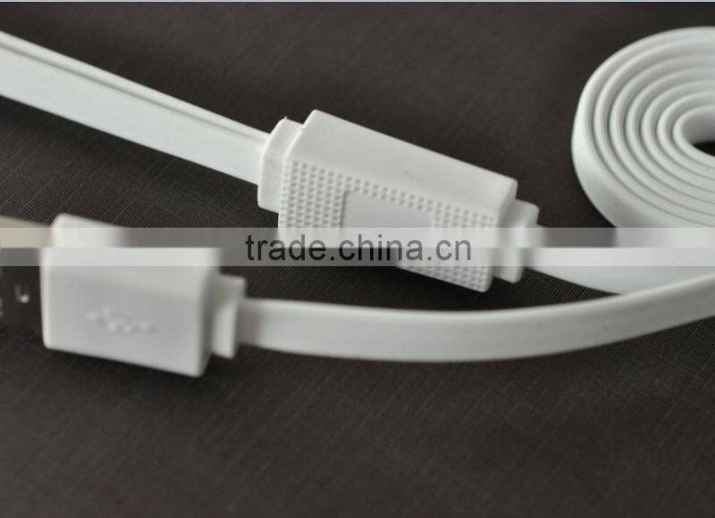 Hot Sale High Speed 2 in 1 Flat Noodle USB Date Cable For IOS 8 Pin & Android