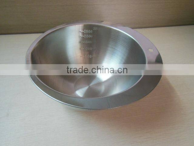 stainless steel salad bowl, food bowl, measuring bowl