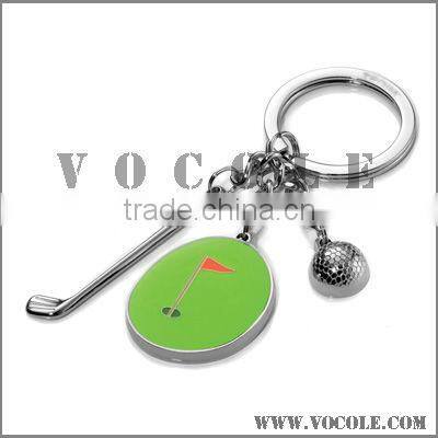 fashion golf ball pendant stainless steel key chain