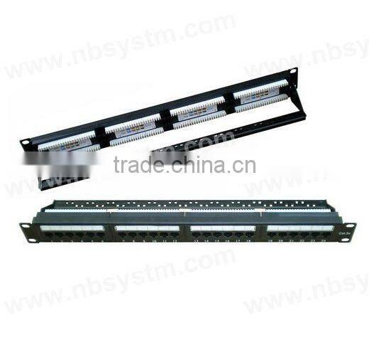 24 ports UTP Cat5e/Cat6 Patch Panel 19'' 1U, Krone & 110 Dual IDC, with or WT back bar