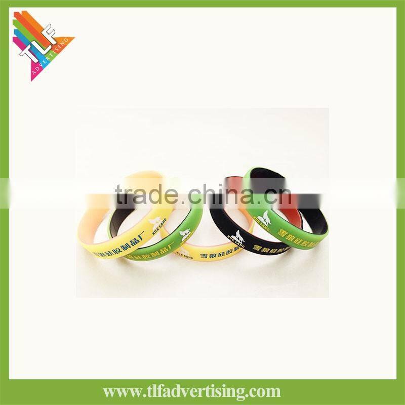 Advertising silicone bracelet with custom printing