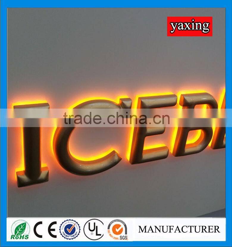 3d outdoor illuminated back lit led acrylic letter sign