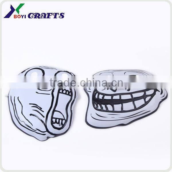 Black and White Round Shape PVC Cute Funny Clown Masks with difference design