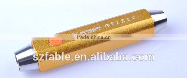 Mini Jade Testing Flashlight, gem torch with Yellow & White light with Rechargeable Battery