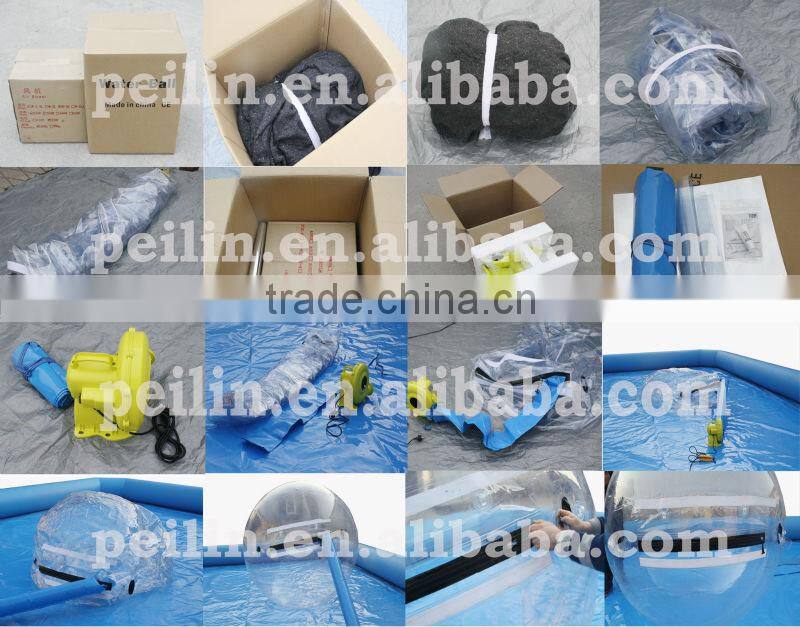 glowing inflatable zorb ball