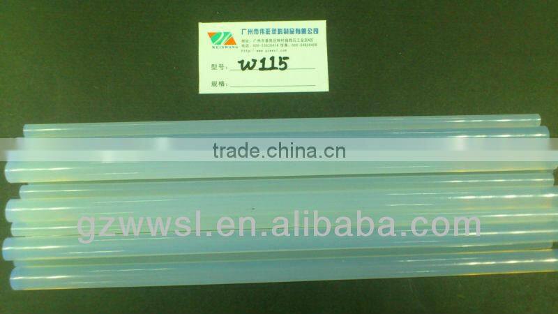 W115 clear hot melt glue stick 11mm for packing