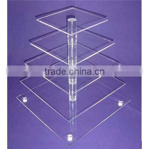 Five 5-Tier Clear Fruit Stand Wedding Cake Stand Dessert Stand for Good Quality