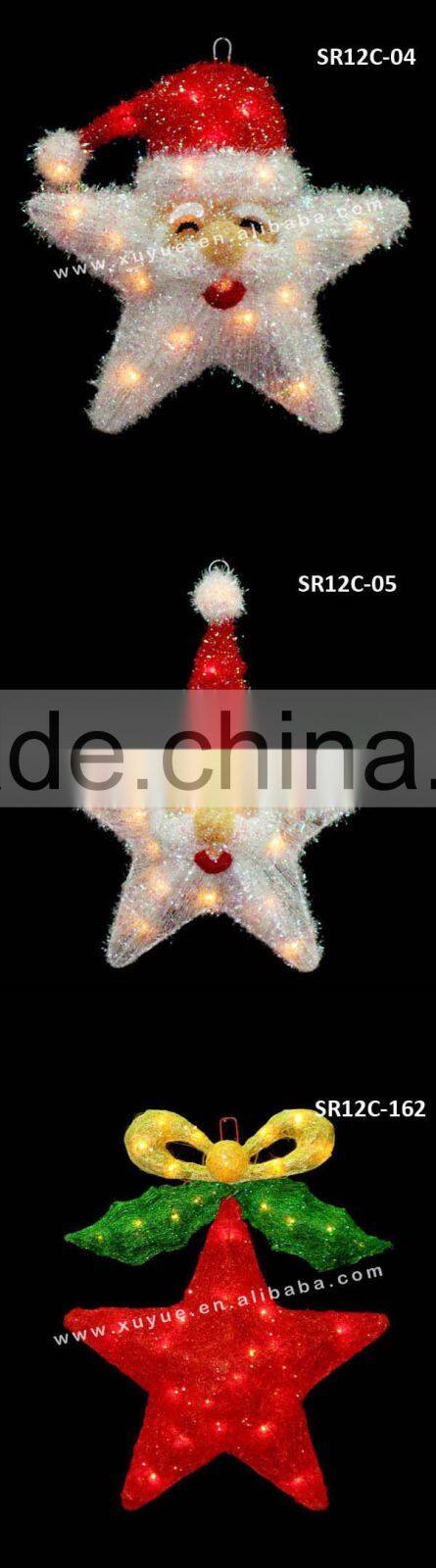 LED Lighted christmas star with lights