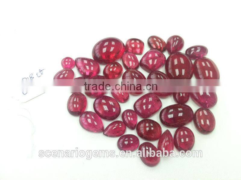 #CAZZ Natural Multi-Shape Cabs Loose Gemstone Rubellite Cabochon