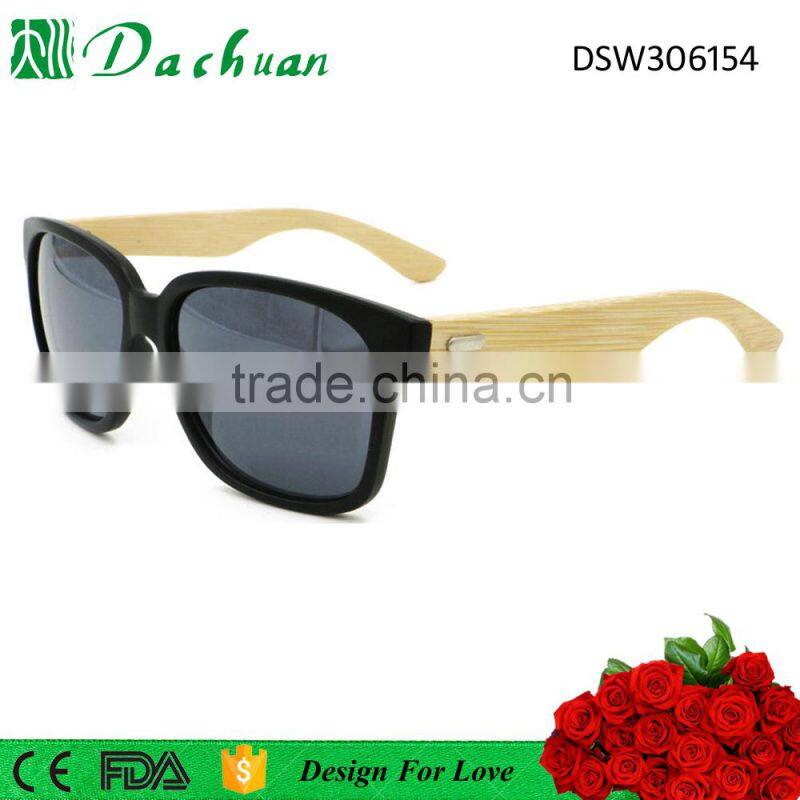 High quality natural bamboo sunglasses mens UV400 ce