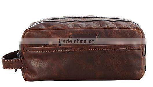 Leather Travel Toiletry Kit bag hotel