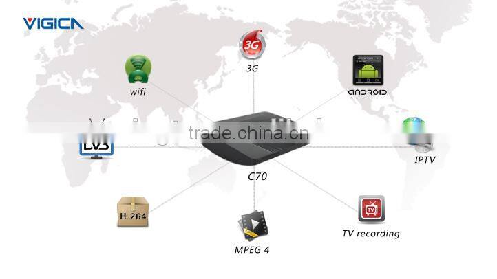 Vigica c70s vigica c70 android tv box dvb s2 vigica c70t