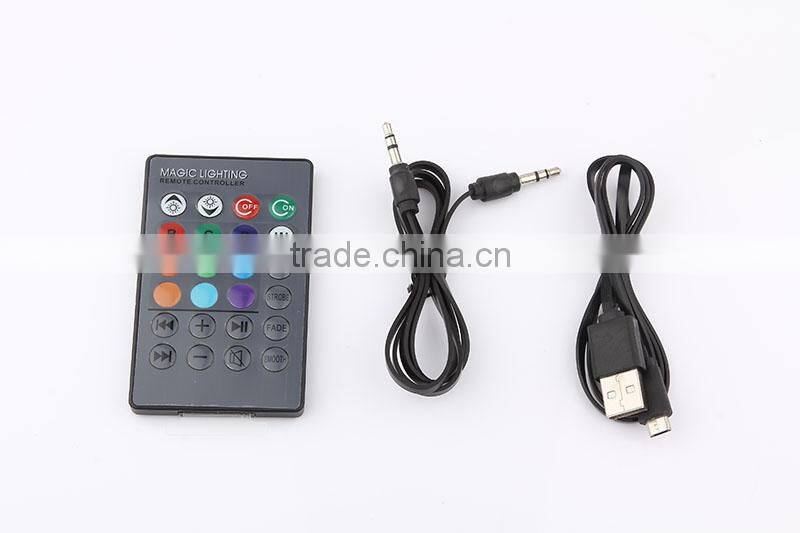 2016 new design hourglass portable wireless music mini bluetooth speaker with magic led light and fm radio/remote