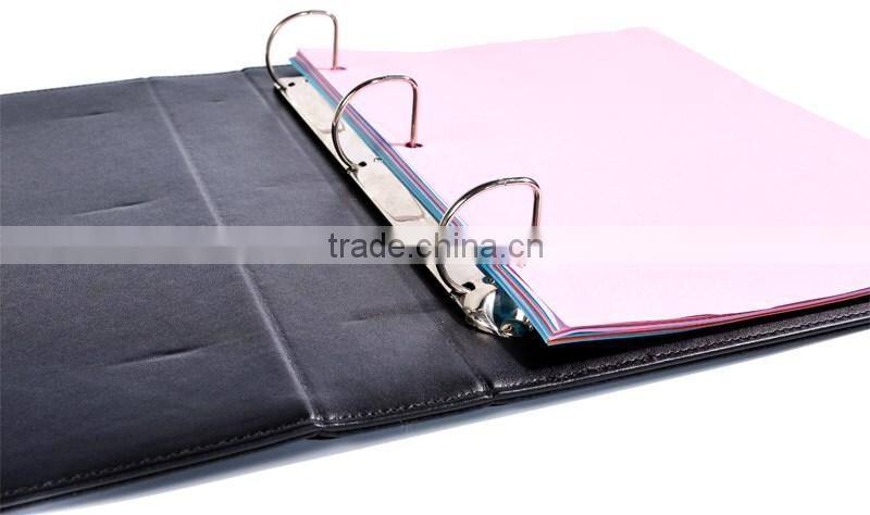China factory high quality PU folder&ring binder folder&ring mechanism folder