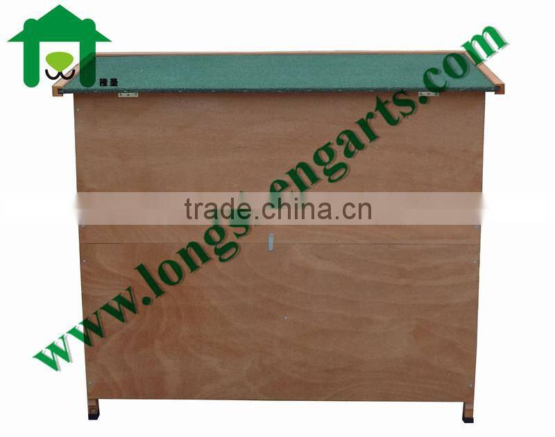 Double tray rabbit wooden house