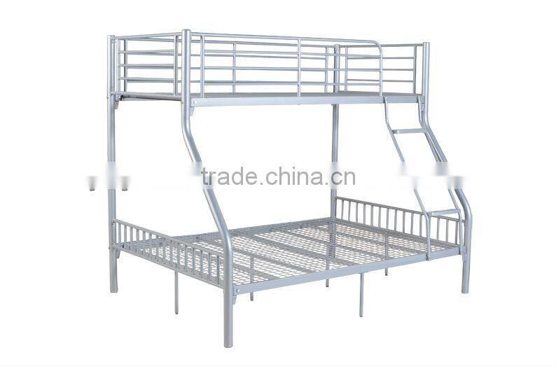 Silver Metal Triple Bunk Bed