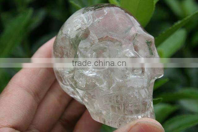 NATURAL Rock Clear Aventurine Quartz Crystal Skull