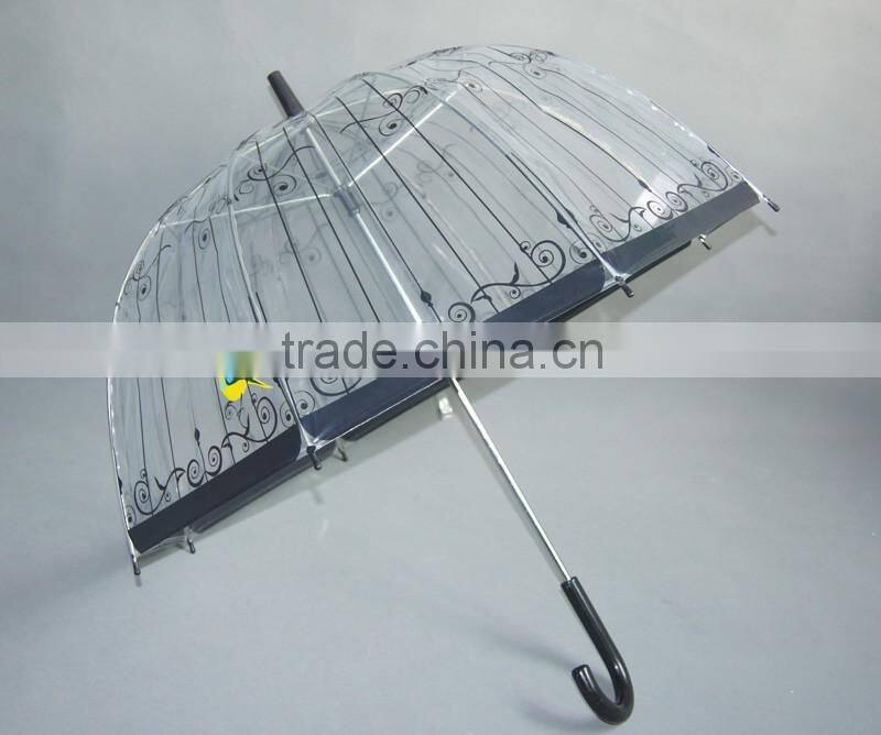translucent umbrella,PE POE PVC transparent umbrella with custom printing