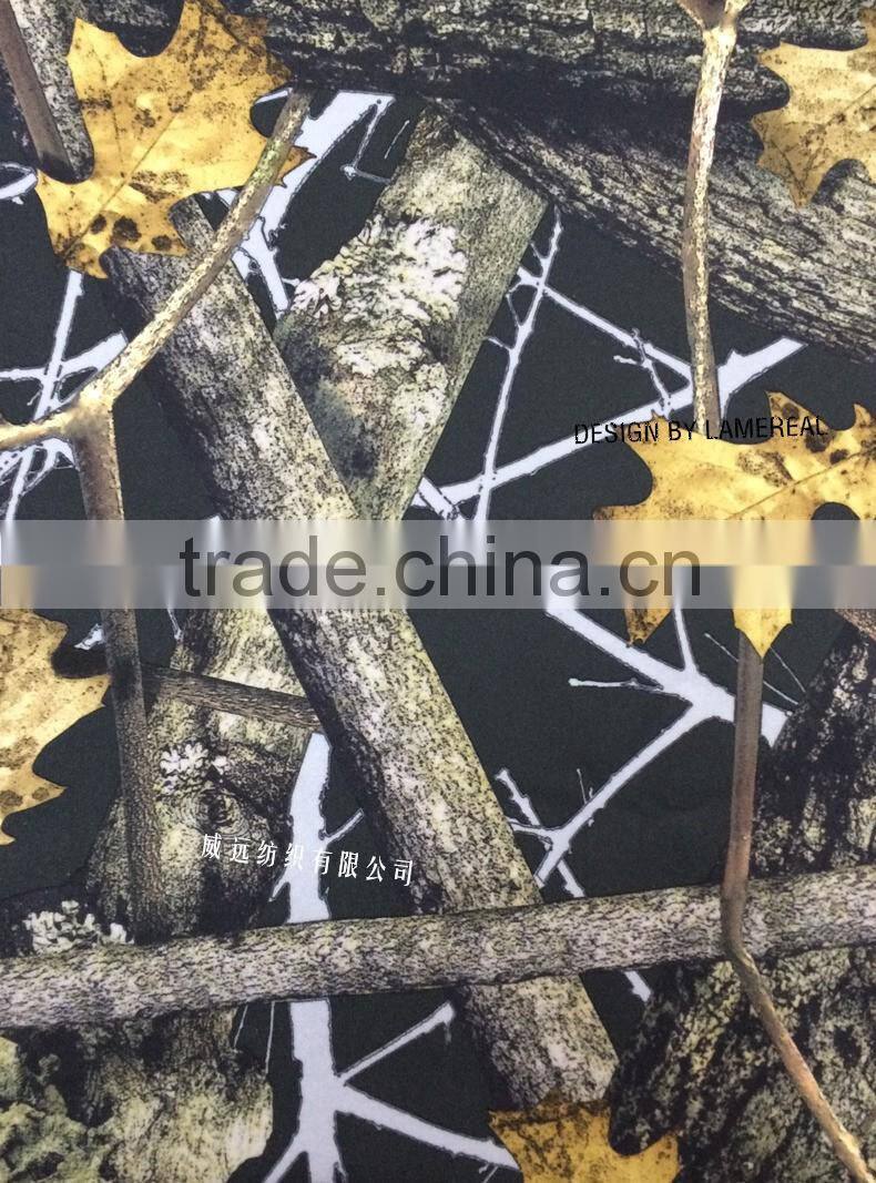 TPU camouflage fabric for clothes 100% polyester forest camouflage fabric bonded tpu for outdoor fabric hunting sportswear