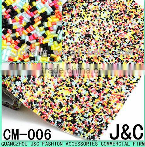 24*40 gun color metal beads chain hot fix sheet
