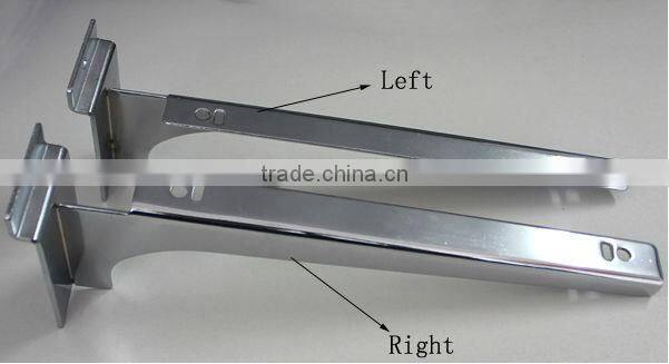 Slatwall metal chrome wood,glass shelf brackets,holder