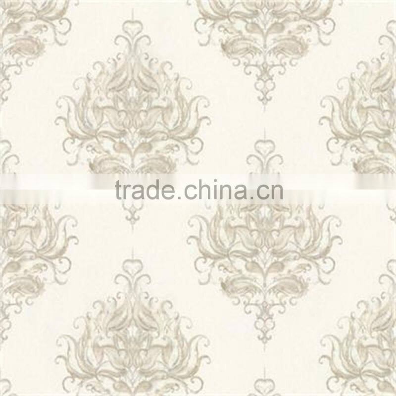 2016 damask design wallpaper with european style from China manufacturer