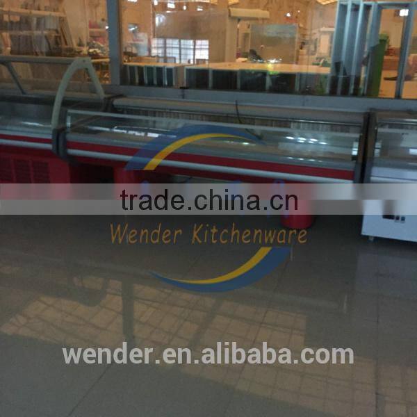 2.5M New Style supermarket used commercial deli seafood display cooler