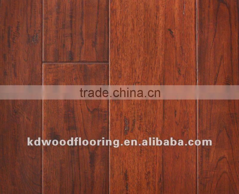 Multilayer Hand scraped American hickory enginnered flooirng