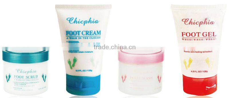 Chicphia foot care Exfoliating Foot Gel Scrub/foot cream with private label