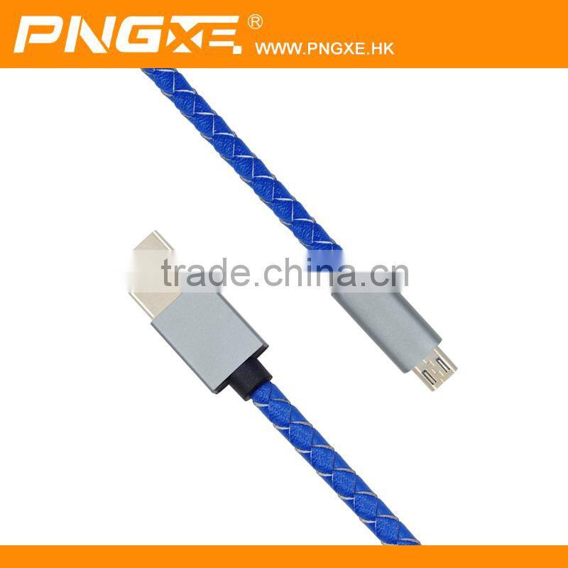 High speed colorful micro braided usb 2.0 cable with aluminum casing