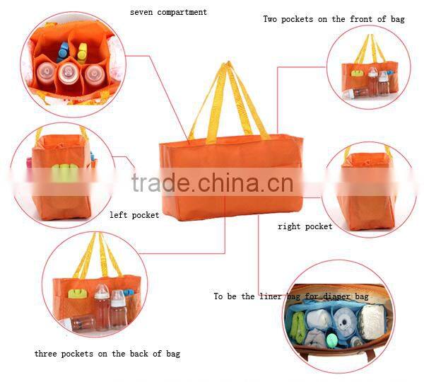 Custom diaper baby bag carry, cheap baby bag organizer liner