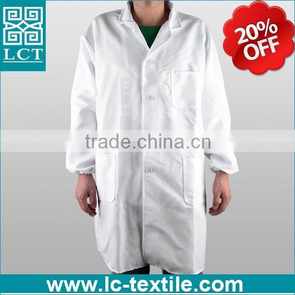 Popular Style high quality 100% cotton twill white dental uniform