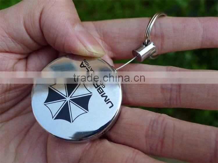Promotion gifts Wholesale cheap OEM metal retractable keychain key finder