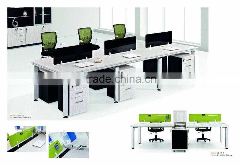 Wooden office furniture table aluminum alloy leg frame office design executive desk