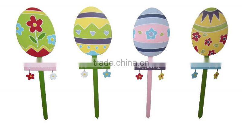 Easter Egg Decoration Wooden Egg Stick Easter Wooden Decoration