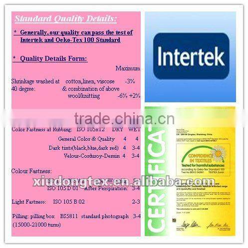 garment coat casket lining fabric with sgs cerficated