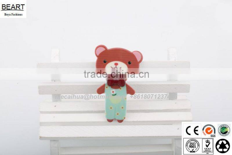 Cute bear Shape Different Color Hair Clips Barrettes 2015 new arrival graceful hair accessories for party fashion hair accessory