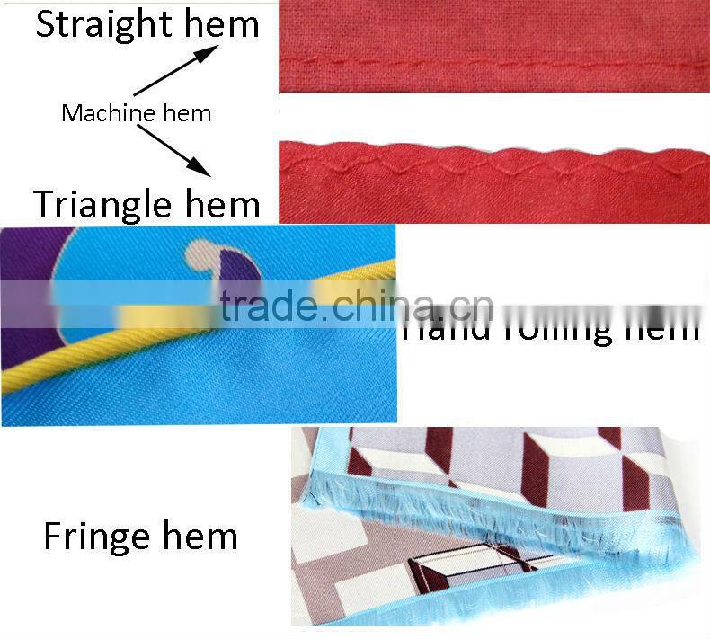 Chinese Customized Digital Print 100% Silk Scarf Hua0915-10