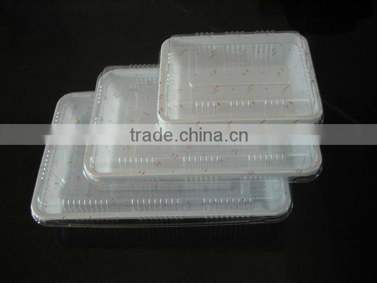 Cheap Disposable plastic sandwich box/cake box/lunch box