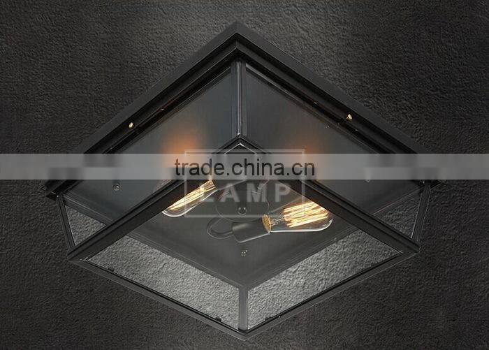 Manufature American minimalist bedroom ceiling retro industrial wind corridor balcony porch lights iron staircase ceiling lamp