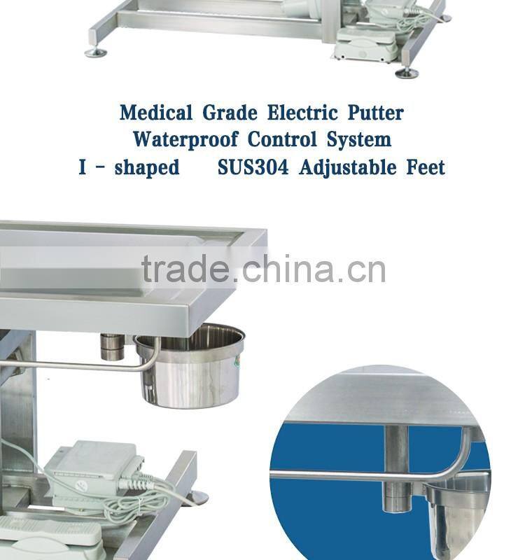 Super quality stylish hot sale steel vet surgery table